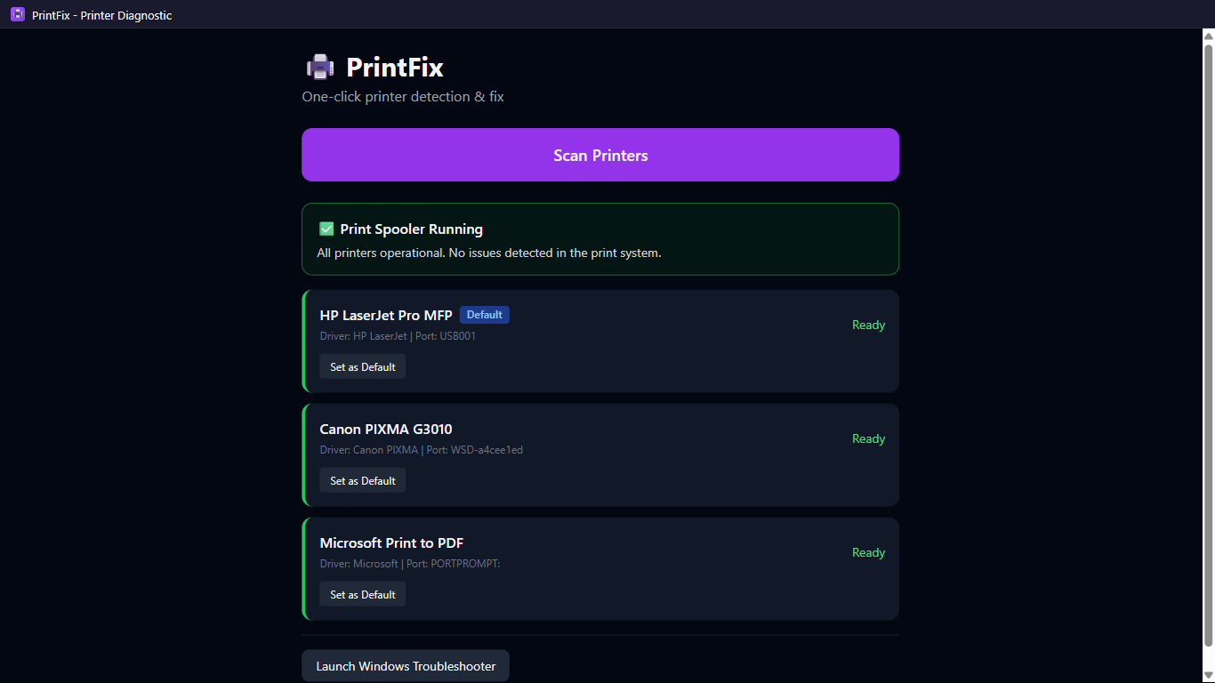 PrintFix Printer Manager